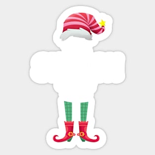 The Stylish Christmas Elf Matching Pajama Family Party Gift Sticker